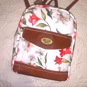 BOC mini white floral backpack NWT
